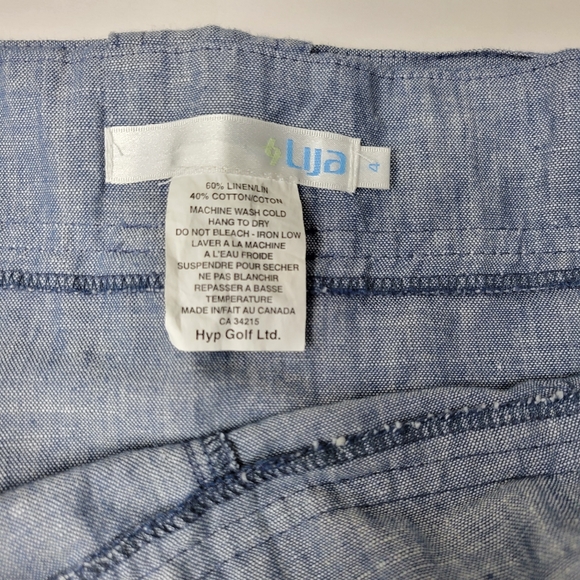 Lija | Linen Cotton Blend Chambray Tie Waist Skirt Size 4 - Picture 7 of 7